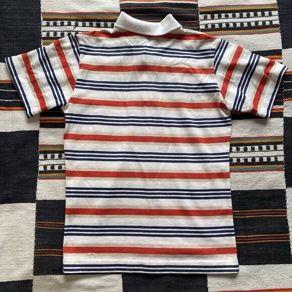 Vintage 70’s Our Gang Striped Polo Shirt. Healthtex. Collar. 1/4 Button. Size 12 - Picture 7 of 8